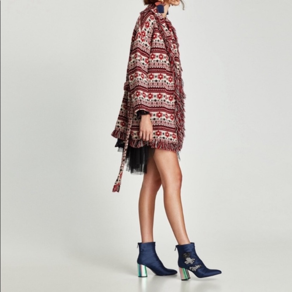 Zara red fringed jacket - Picture 11 of 11